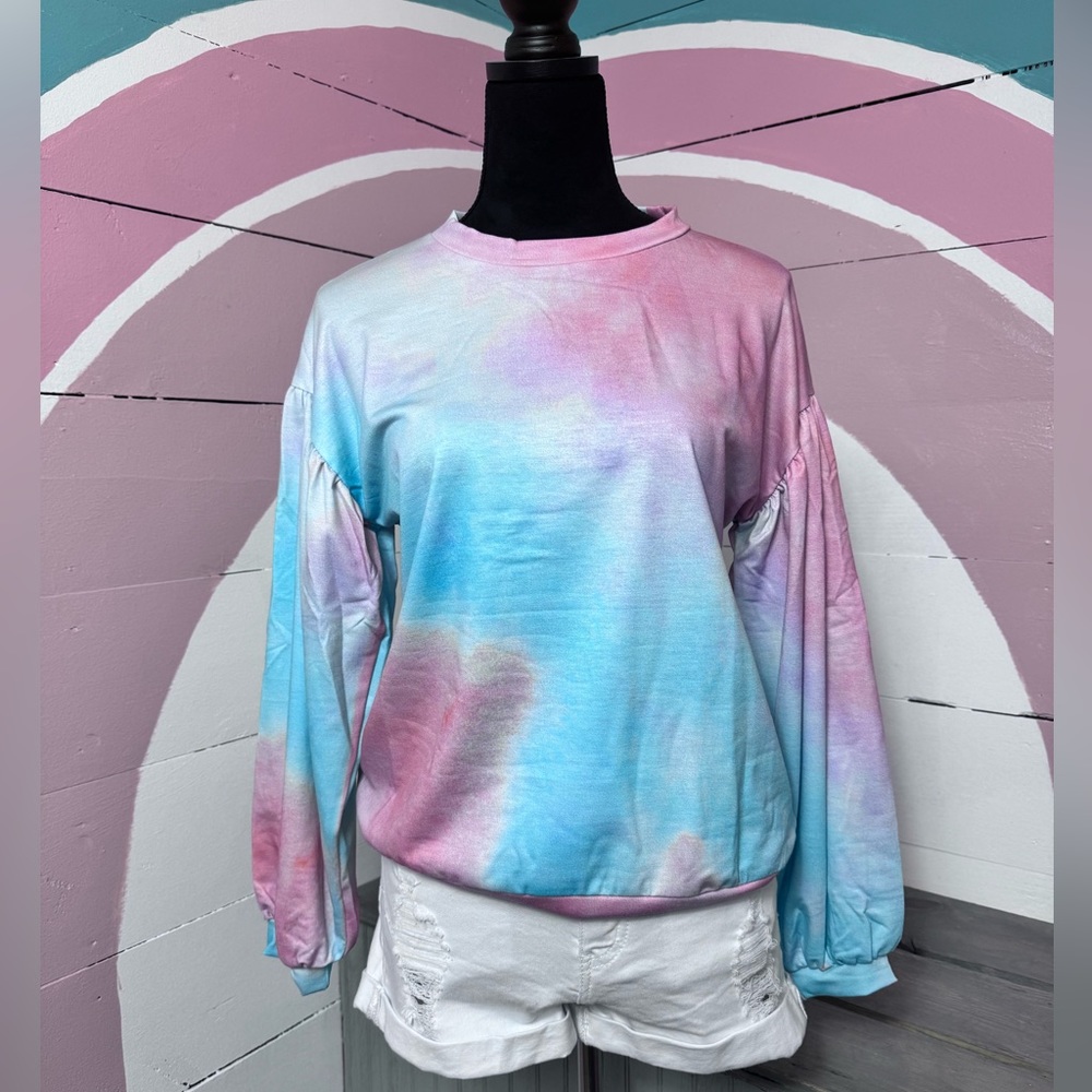 Boutique Brand Tie Dye Ballon Sleeve Sweatshirt 💗